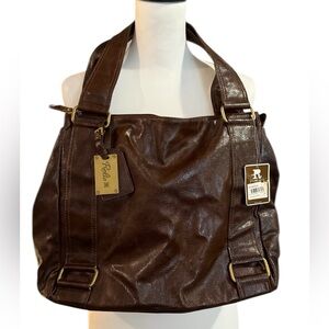Relic Brown Leather Shoulder Bag New